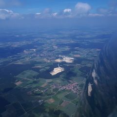 Flugwegposition um 12:46:34: Aufgenommen in der Nähe von Donau-Ries, Deutschland in 2246 Meter